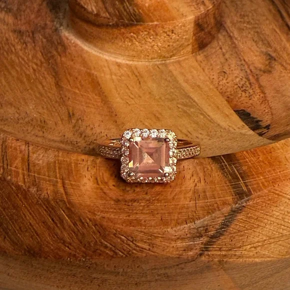 Women’s Lab Created Champagne Sapphire Ring - Picture 4 of 13